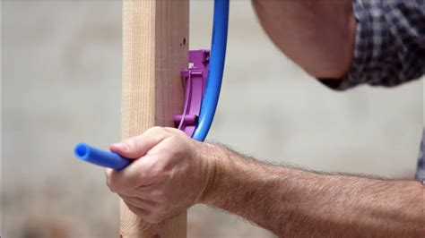 can you lay pex on a metal support brackets|stub out pex brackets.